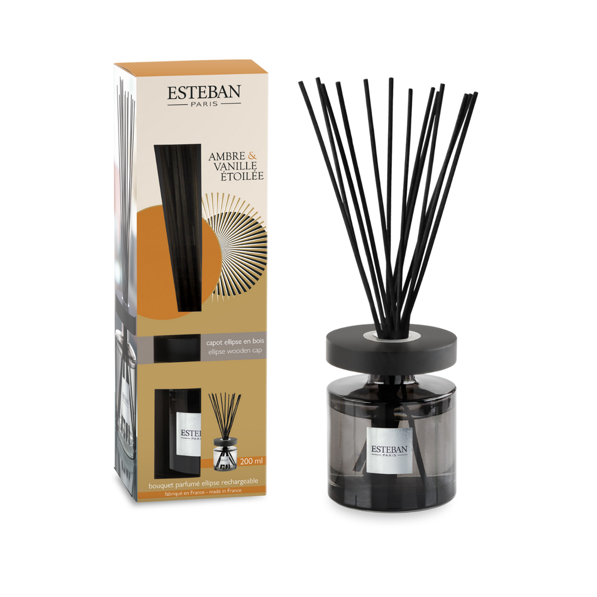 Ellipse scented bouquet - Amber & Starry Vanilla - refillable - 200ml