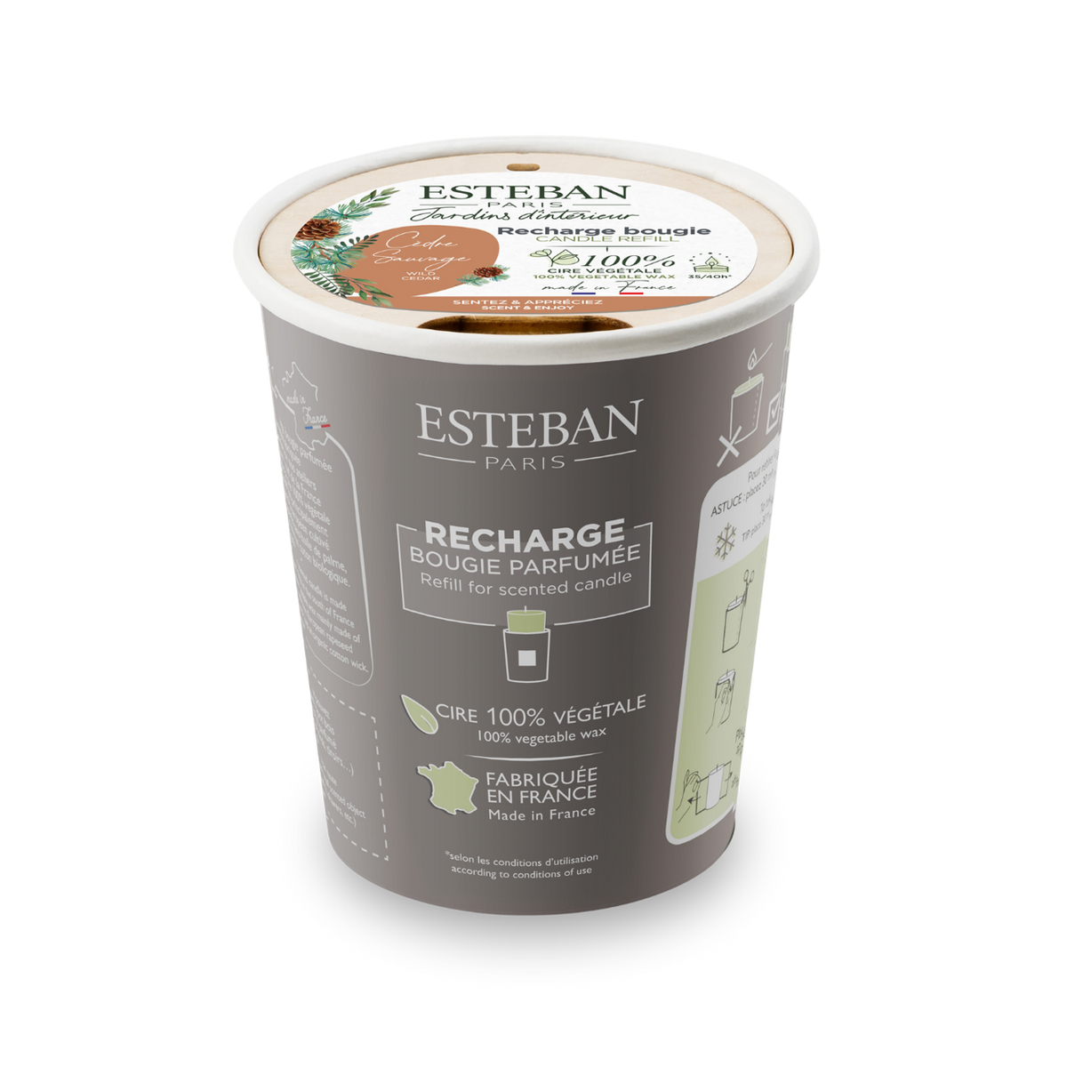 Refill for scented candle - Wild Cedar - 180g