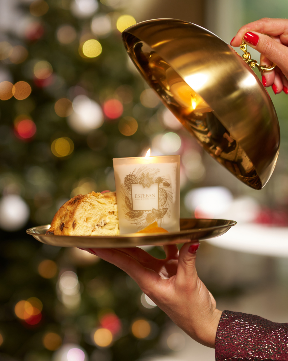 Bougie parfumée - Panettone - édition limitée Noël - rechargeable - 180g