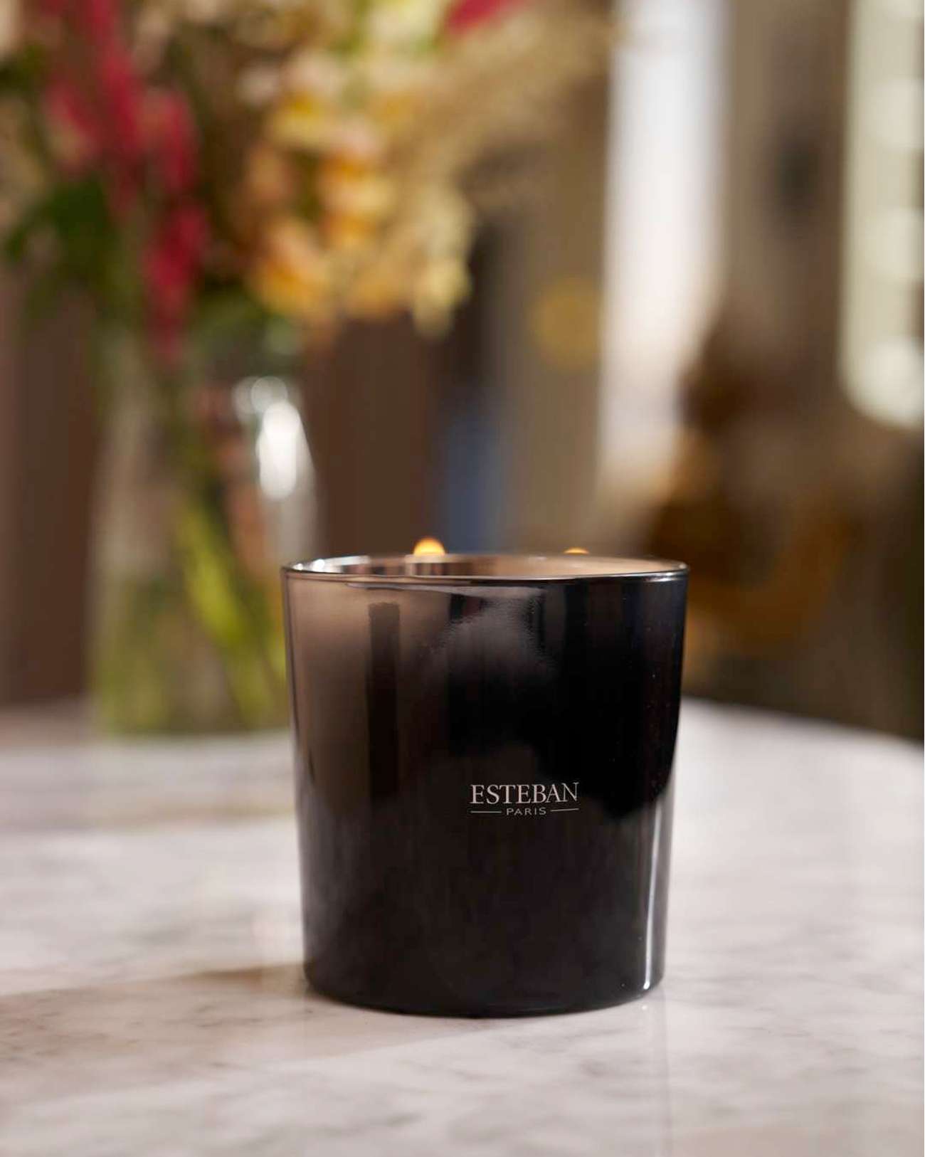 Bougie parfumée 3 mèches - Ambre - rechargeable - 450g