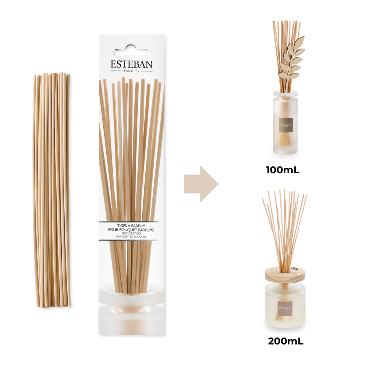Perfume sticks for scented bouquets - Natural - 25 cm