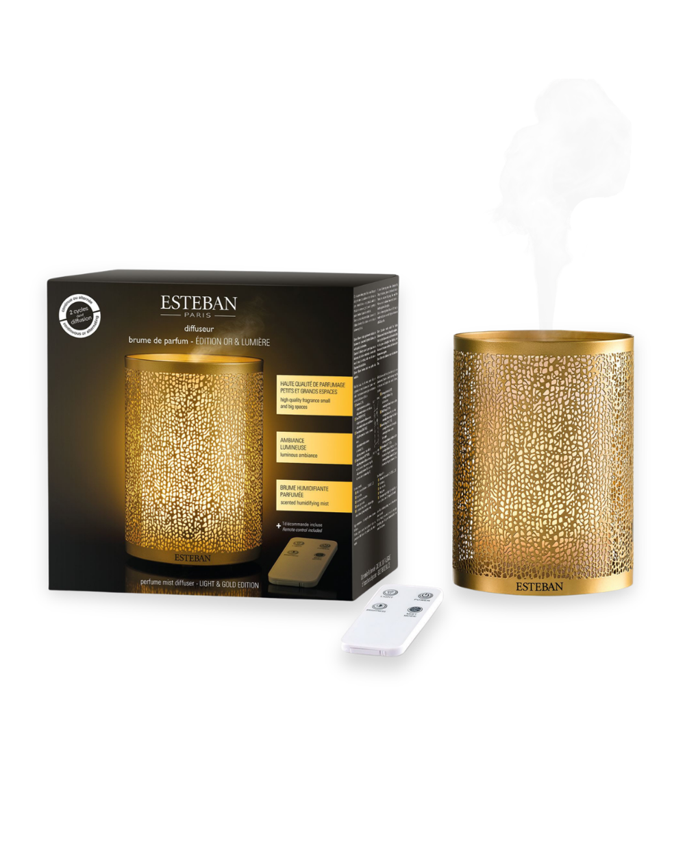 Diffuseur brume de parfum - édition Or & lumière