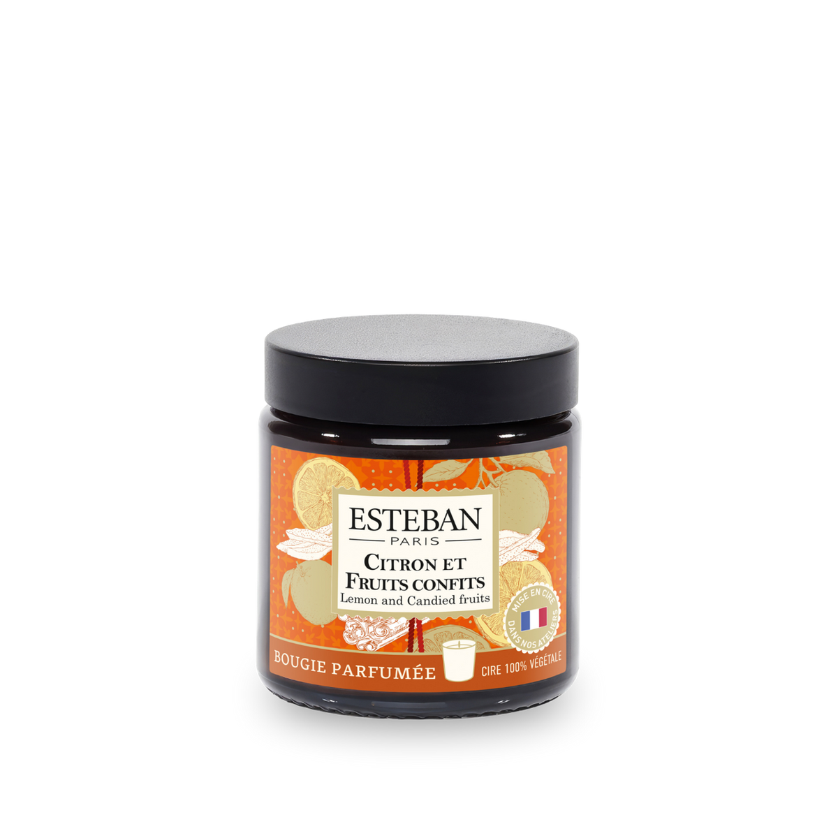 Scented candle in a lemon & candied fruit bowl - limited Christmas edition - 90g