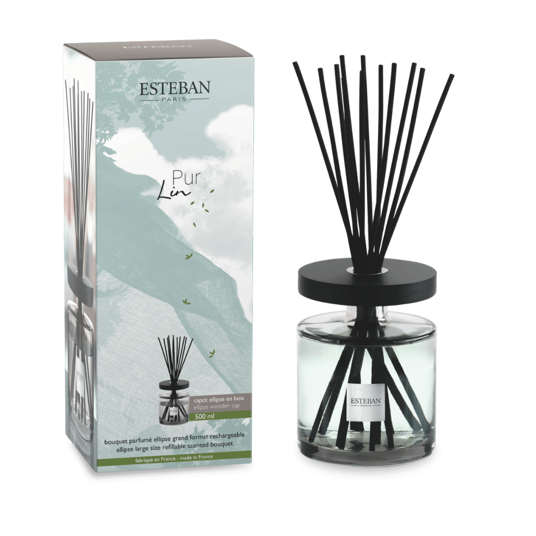 Bouquet parfumé ellipse - Pur Lin - rechargeable - 500ml