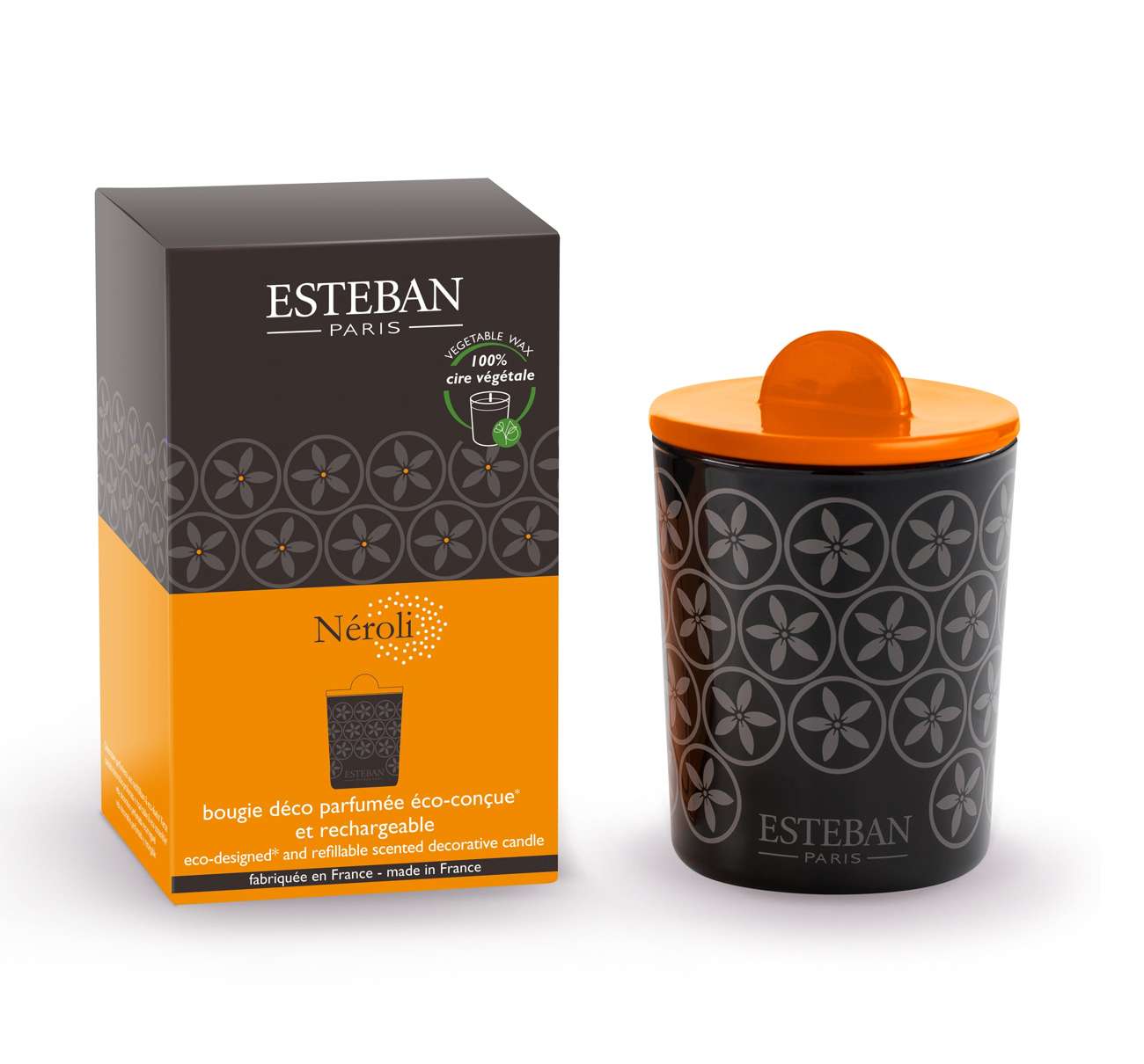 Scented decorative candle - Néroli - refillable - 180g
