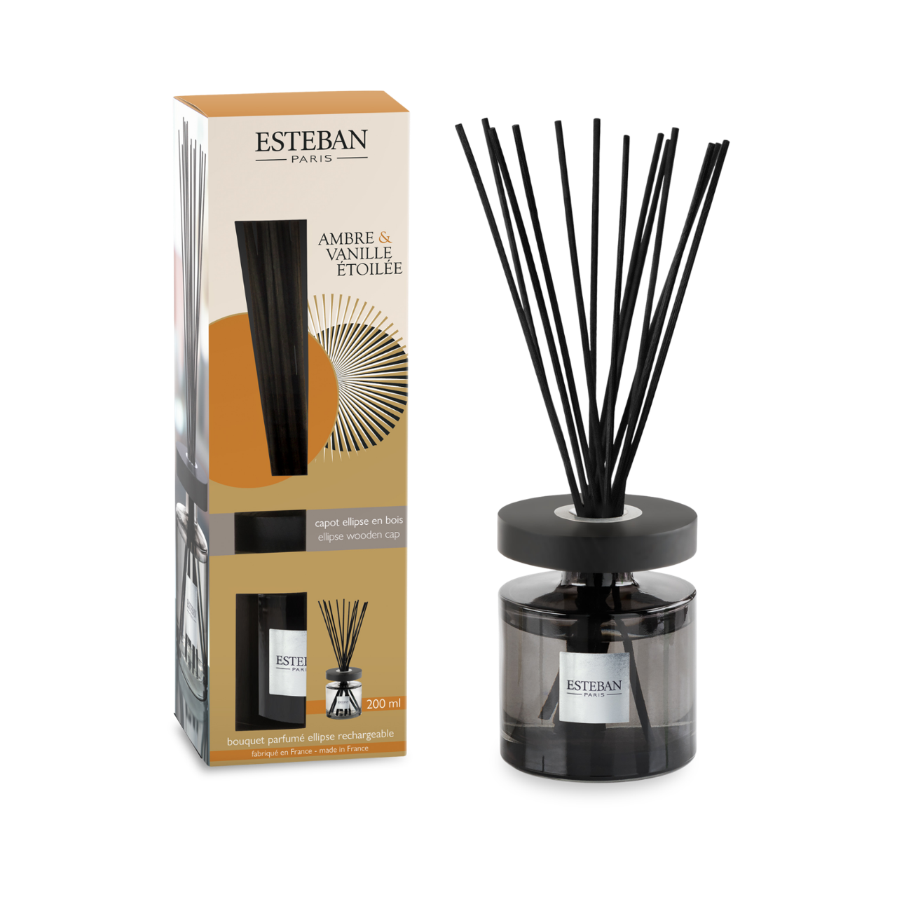 Ellipse scented bouquet - Amber & Starry Vanilla - refillable - 200ml