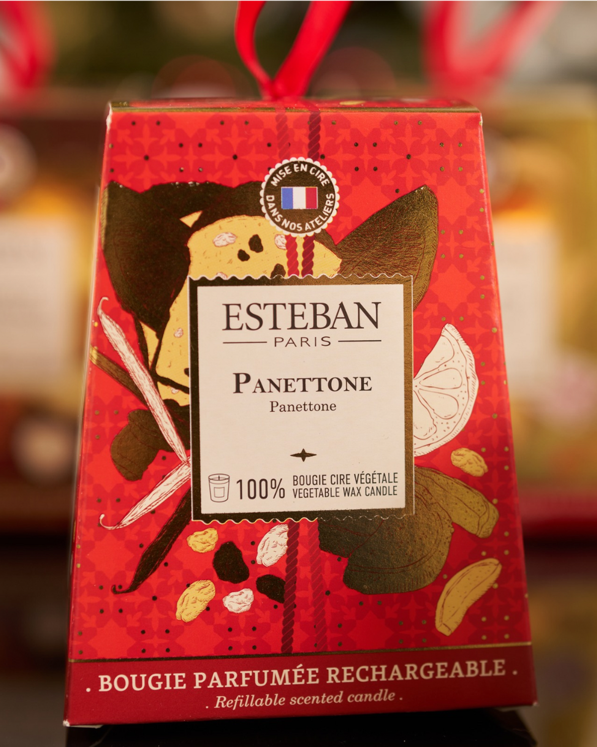 Bougie parfumée - Panettone - édition limitée Noël - rechargeable - 180g
