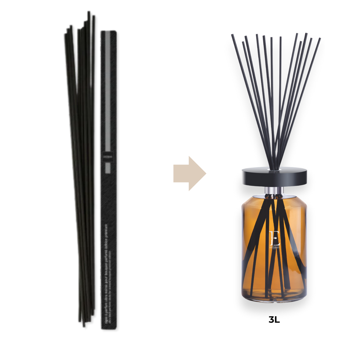 Perfume sticks for scented bouquets - Black - 60 cm