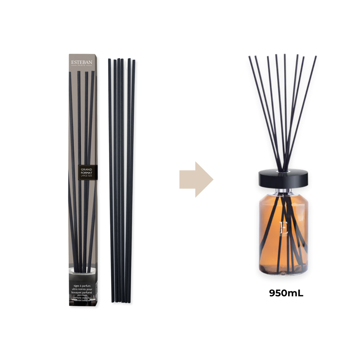 Perfume sticks for scented bouquets - Black - 45 cm