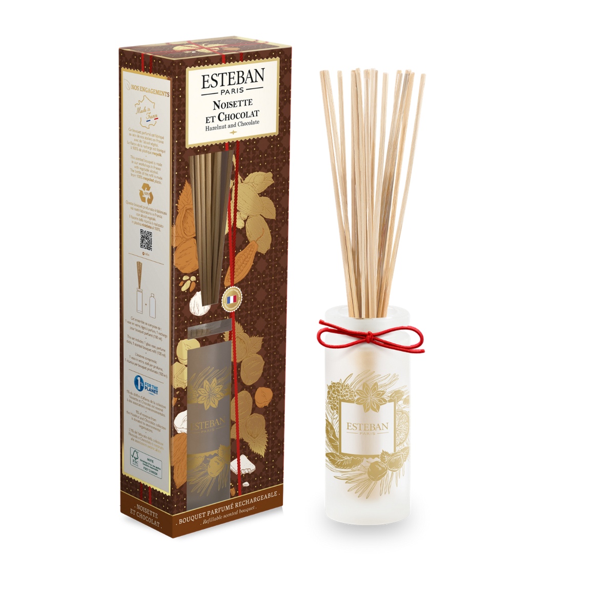 Bouquet parfumé - Noisette & Chocolat - édition limitée Noël - rechargeable - 100mL