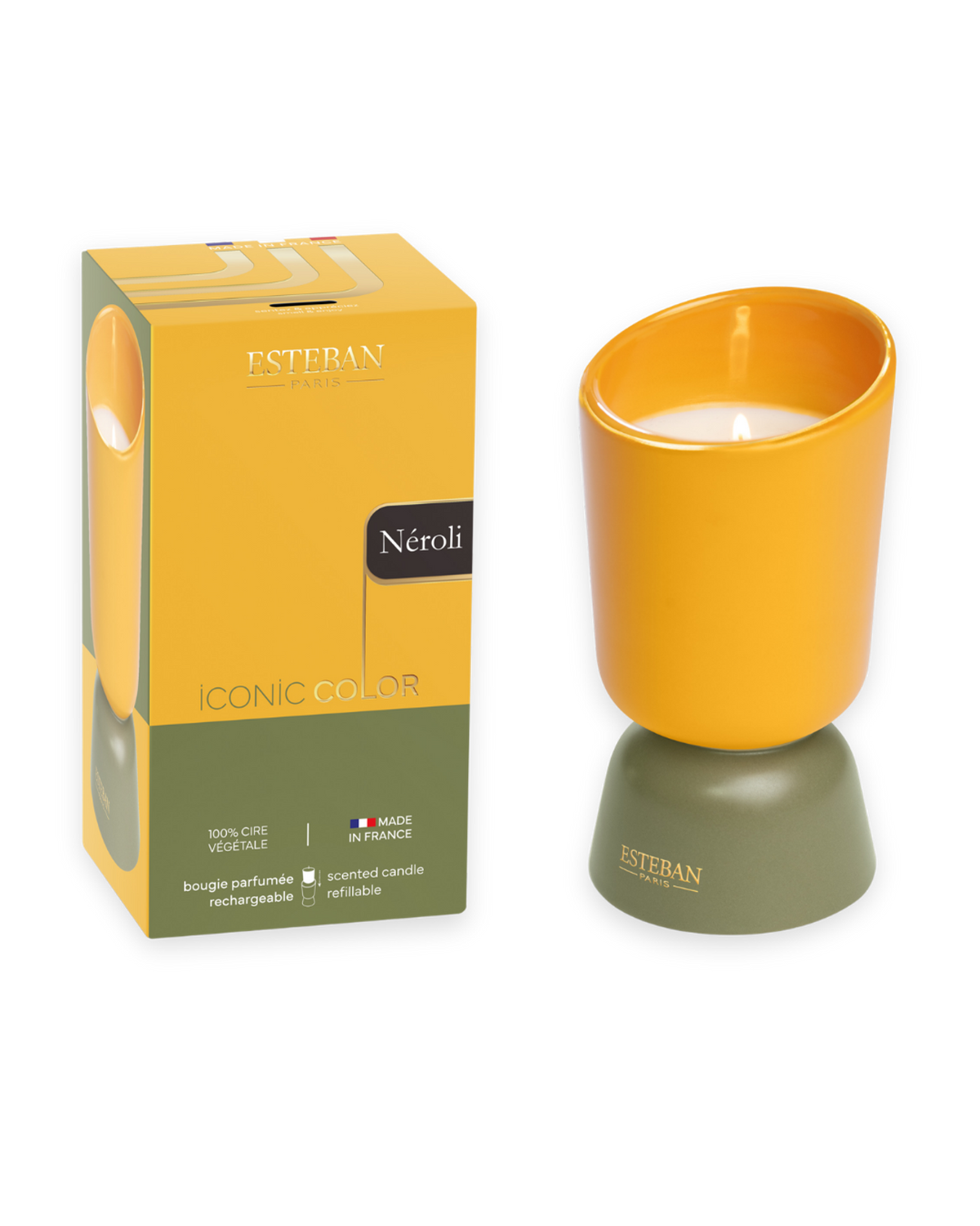 Scented candle - Néroli - Iconic Color - refillable - 220g