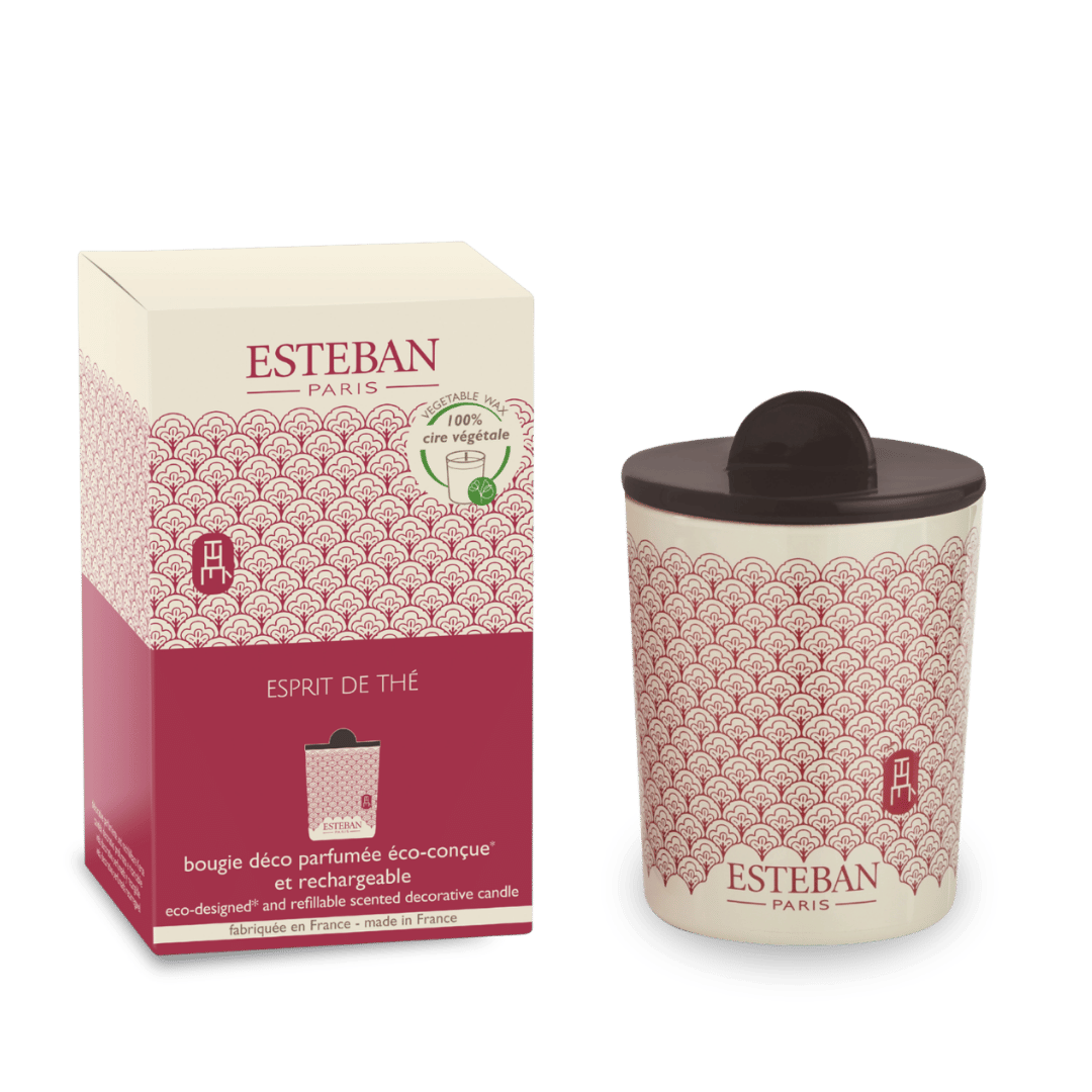 Scented decorative candle - Esprit de Thé - refillable - 180g